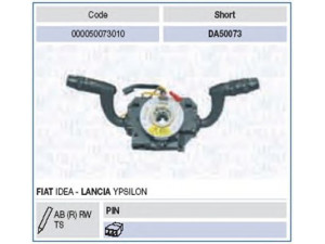 MAGNETI MARELLI 000050073010 vairo kolonėlės jungiklis 
 Vidaus įranga -> Rankinės/kojinės svirties sistema
735367419, 735373099