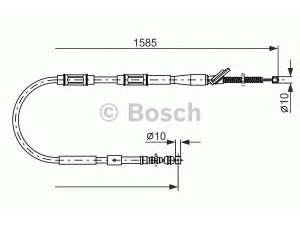 BOSCH 1 987 477 413 trosas, stovėjimo stabdys 
 Stabdžių sistema -> Valdymo svirtys/trosai
46430 02040, 46430 12300, 9485 7010