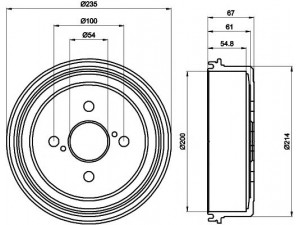 HELLA PAGID 8DT 355 302-161 stabdžių būgnas 
 Stabdžių sistema -> Būgninis stabdys -> Stabdžių būgnas
4243101020, 4243120080, 94846327