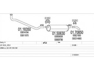 MTS C100381013101 išmetimo sistema