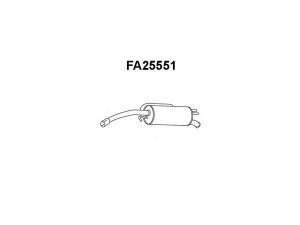 VENEPORTE FA25551 galinis duslintuvas 
 Išmetimo sistema -> Duslintuvas
46805968, 46821880, 46821881, 71765128