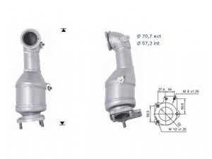 MAGNAFLOW 69605D katalizatoriaus keitiklis 
 Išmetimo sistema -> Katalizatoriaus keitiklis
96434326