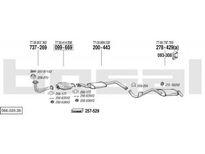 BOSAL 066.020.36 išmetimo sistema 
 Išmetimo sistema -> Išmetimo sistema, visa