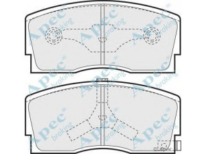 APEC braking PAD606 stabdžių trinkelių rinkinys, diskinis stabdys 
 Techninės priežiūros dalys -> Papildomas remontas
0449-187109-000, 04491-87103-000