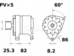 MAHLE ORIGINAL MG 101 kintamosios srovės generatorius 
 Elektros įranga -> Kint. sr. generatorius/dalys -> Kintamosios srovės generatorius
1447 706 R91, C000900010160