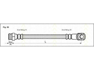 TRISCAN 8150 23102 stabdžių žarnelė 
 Stabdžių sistema -> Stabdžių žarnelės
631 428 00 35