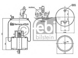 FEBI BILSTEIN 47549 dėklas, pneumatinė pakaba
20541518, 20909150, 21977973
