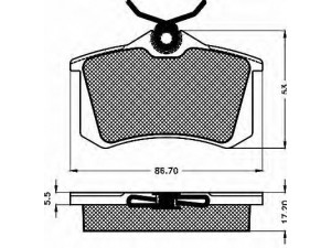 BSF 10480 stabdžių trinkelių rinkinys, diskinis stabdys 
 Techninės priežiūros dalys -> Papildomas remontas
1H0698451D, 1J0698451, 1J0698451B