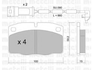 METELLI 22-0044-1K stabdžių trinkelių rinkinys, diskinis stabdys 
 Techninės priežiūros dalys -> Papildomas remontas