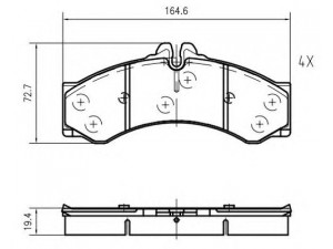 VEMA K622600 stabdžių trinkelių rinkinys, diskinis stabdys 
 Techninės priežiūros dalys -> Papildomas remontas
0024204220, 0044202420, 9014210110