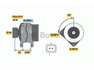 BOSCH 0 986 045 241 kintamosios srovės generatorius 
 Elektros įranga -> Kint. sr. generatorius/dalys -> Kintamosios srovės generatorius
MW30638577, MW31216373, 23100 00Q0A