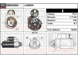 DELCO REMY DRS3950 starteris 
 Elektros įranga -> Starterio sistema -> Starteris
59 918 33, 77 512 430