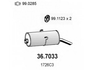 ASSO 36.7033 galinis duslintuvas 
 Išmetimo sistema -> Duslintuvas
1726C3