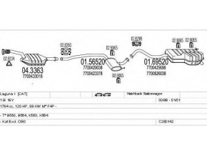 MTS C280142006692 išmetimo sistema 
 Išmetimo sistema -> Išmetimo sistema, visa