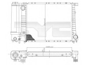 TYC 703-0003 radiatorius, variklio aušinimas 
 Aušinimo sistema -> Radiatorius/alyvos aušintuvas -> Radiatorius/dalys
17111719302, 17111723537