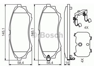 BOSCH 0 986 494 587 stabdžių trinkelių rinkinys, diskinis stabdys 
 Techninės priežiūros dalys -> Papildomas remontas
1356600, 1360290, 4432234, 2M342001CA