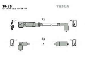 TESLA T047B uždegimo laido komplektas 
 Kibirkšties / kaitinamasis uždegimas -> Uždegimo laidai/jungtys