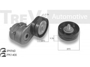 TREVI AUTOMOTIVE KA1139 V formos rumbuotas diržas, komplektas 
 Techninės priežiūros dalys -> Techninės priežiūros intervalai