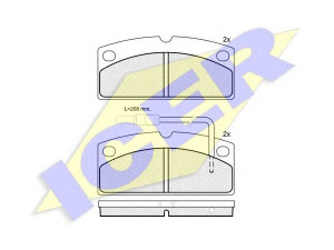 ICER 181273 stabdžių trinkelių rinkinys, diskinis stabdys 
 Techninės priežiūros dalys -> Papildomas remontas
6G065