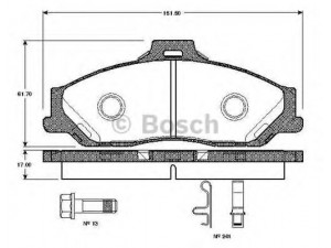 BOSCH 0 986 TB2 361 stabdžių trinkelių rinkinys, diskinis stabdys 
 Techninės priežiūros dalys -> Papildomas remontas
2M342001EA, 3894956, 4119192, 4509526