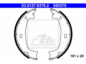 ATE 03.0137-0379.2 stabdžių trinkelių komplektas, stovėjimo stabdis 
 Stabdžių sistema -> Rankinis stabdys
34 41 1 163 244, 34 41 1 165 968