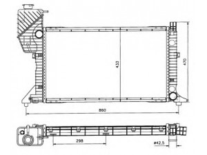 NRF 50557 radiatorius, variklio aušinimas 
 Aušinimo sistema -> Radiatorius/alyvos aušintuvas -> Radiatorius/dalys
9015003100, A9015003100