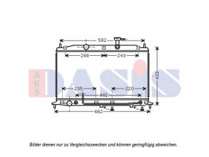 AKS DASIS 560086N radiatorius, variklio aušinimas 
 Aušinimo sistema -> Radiatorius/alyvos aušintuvas -> Radiatorius/dalys
253101E100, 253101E101