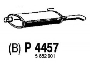 FENNO P4457 galinis duslintuvas 
 Išmetimo sistema -> Duslintuvas
5852027, 5852031, 5852901, 5852907