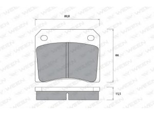 WEEN 151-1085 stabdžių trinkelių rinkinys, diskinis stabdys 
 Techninės priežiūros dalys -> Papildomas remontas
C39137, GBP209, JLM1157, JLM9516