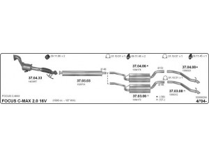IMASAF 525000204 išmetimo sistema 
 Išmetimo sistema -> Išmetimo sistema, visa