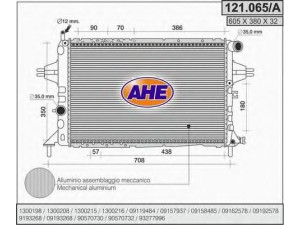 AHE 121.065/A radiatorius, variklio aušinimas 
 Aušinimo sistema -> Radiatorius/alyvos aušintuvas -> Radiatorius/dalys
93277996