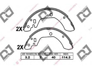 DJ PARTS BS1099 stabdžių trinkelių komplektas 
 Techninės priežiūros dalys -> Papildomas remontas
4406006F25, 44060Q0101, 44060Q0125