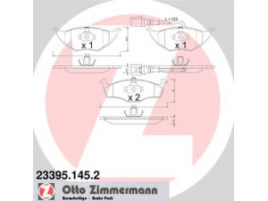 ZIMMERMANN 23395.145.2 stabdžių trinkelių rinkinys, diskinis stabdys 
 Techninės priežiūros dalys -> Papildomas remontas
8Z0 698 151