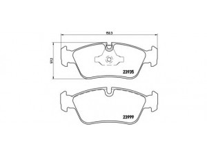 BREMBO P 06 035 stabdžių trinkelių rinkinys, diskinis stabdys 
 Techninės priežiūros dalys -> Papildomas remontas
34112288849, 34112288851, 34116769763