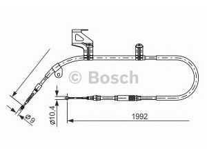 BOSCH 1 987 477 244 trosas, stovėjimo stabdys 
 Stabdžių sistema -> Valdymo svirtys/trosai
3BD 609 721 A, 3BD 609 721 C, 3BD 609 721