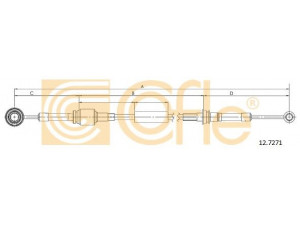 COFLE 12.7271 trosas, neautomatinė transmisija 
 Transmisija -> Neautomatinė pavarų dėžė -> Transmisijos valdymas
55194777