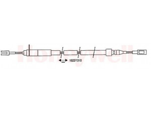 BENDIX 431140B trosas, stovėjimo stabdys 
 Stabdžių sistema -> Valdymo svirtys/trosai
1234200585