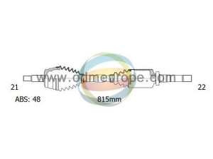 ODM-MULTIPARTS 18-162211 kardaninis velenas 
 Ratų pavara -> Kardaninis velenas
32737Q, 32737R, 32737R