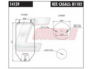 CASALS B1102 dėklas, pneumatinė pakaba
