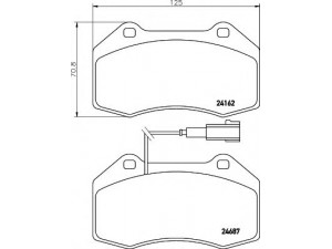 HELLA 8DB 355 014-061 stabdžių trinkelių rinkinys, diskinis stabdys 
 Techninės priežiūros dalys -> Papildomas remontas
71753265, 77365201, 5741889, 77364716