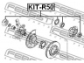 FEBEST KIT-R50 guolis, kardaninis velenas 
 Ašies pavara -> Kardaninis velenas, visas -> Guolis/montavimas
40210-50W00