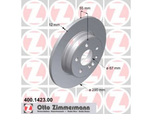 ZIMMERMANN 400.1423.00 stabdžių diskas 
 Stabdžių sistema -> Diskinis stabdys -> Stabdžių diskas
140 423 06 1210, 140 423 06 1264