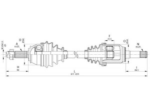 OPEN PARTS DRS6340.00 kardaninis velenas 
 Ratų pavara -> Kardaninis velenas
46307674