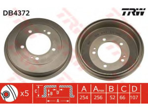 TRW DB4372 stabdžių būgnas 
 Stabdžių sistema -> Būgninis stabdys -> Stabdžių būgnas
4351287602, 4351287602