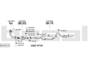 BOSAL 080.068.70 išmetimo sistema 
 Išmetimo sistema -> Išmetimo sistema, visa