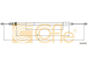 COFLE 10.4578 trosas, stovėjimo stabdys 
 Stabdžių sistema -> Valdymo svirtys/trosai
4745K1