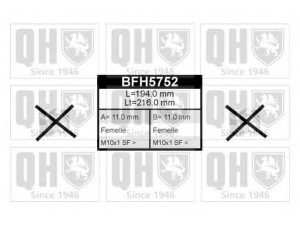 QUINTON HAZELL BFH5752 stabdžių žarnelė 
 Stabdžių sistema -> Stabdžių žarnelės
4806.G2