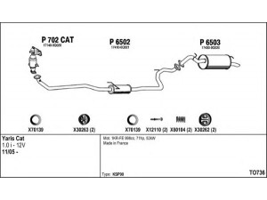 FENNO TO736 išmetimo sistema 
 Išmetimo sistema -> Išmetimo sistema, visa