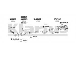 KLARIUS 631395U išmetimo sistema 
 Išmetimo sistema -> Išmetimo sistema, visa