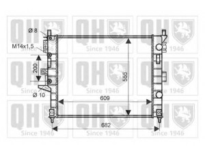 QUINTON HAZELL QER2242 radiatorius, variklio aušinimas 
 Aušinimo sistema -> Radiatorius/alyvos aušintuvas -> Radiatorius/dalys
163 500 0103